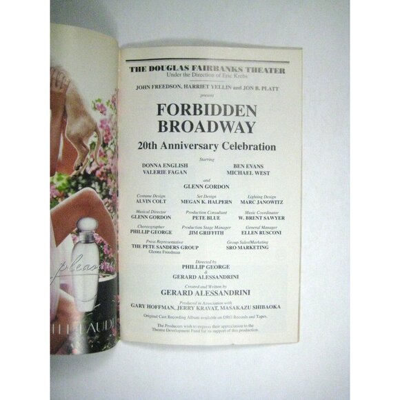 Forbidden Broadway 20th Anniversary Playbill July 2003 Donna English Fagan - Picture 3 of 7